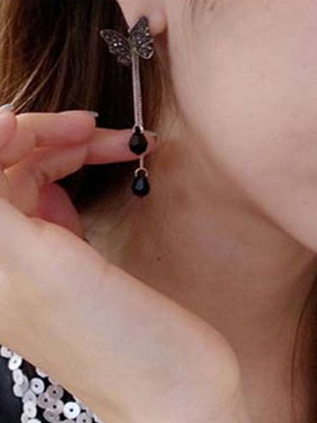 Black Butterfly fall Earrings