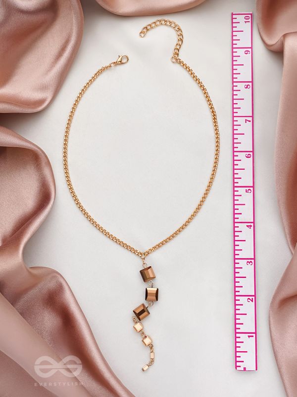 Drop Dead Gorgeous Golden Embellished Necklace With Anti-Tarnish Coating 