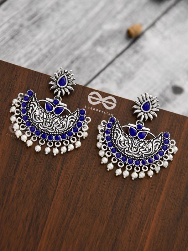 The Bohemian Elegance (Sapphire Blue) - Embellished Oxidised Collection