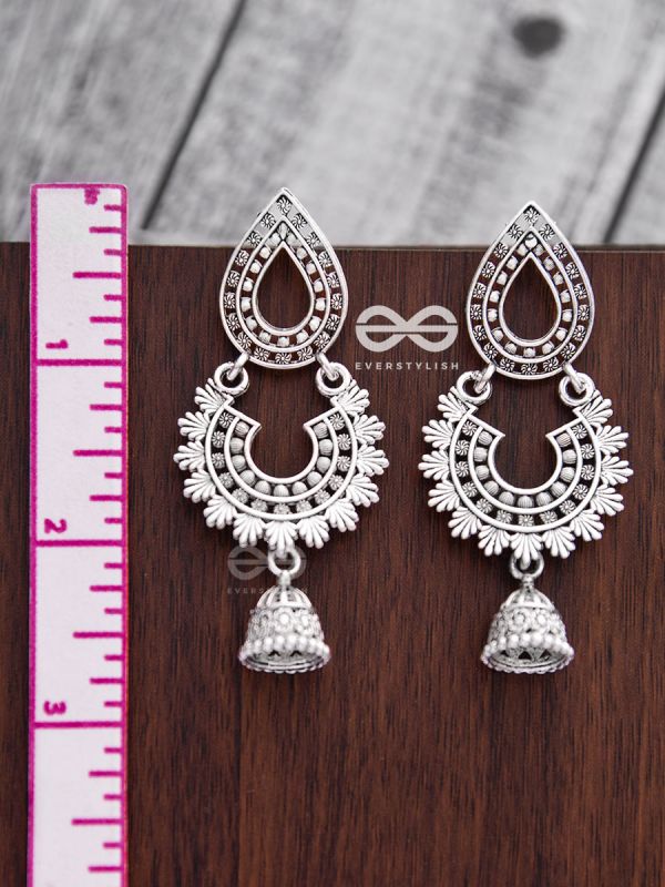 The Multilayered Intricate Danglers - Oxidised Boho Earrings