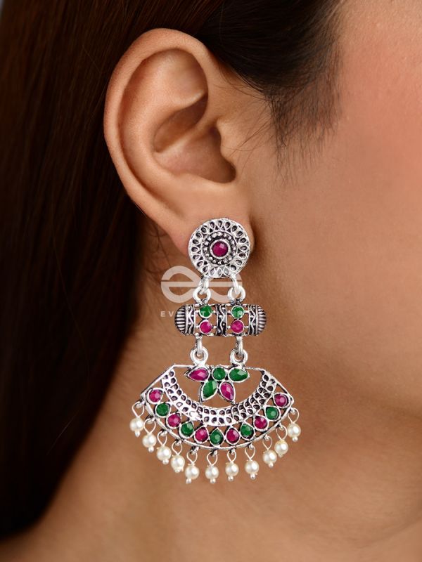 The Bohemian Elegance (Ruby-Emerald) - Embellished Oxidised Collection