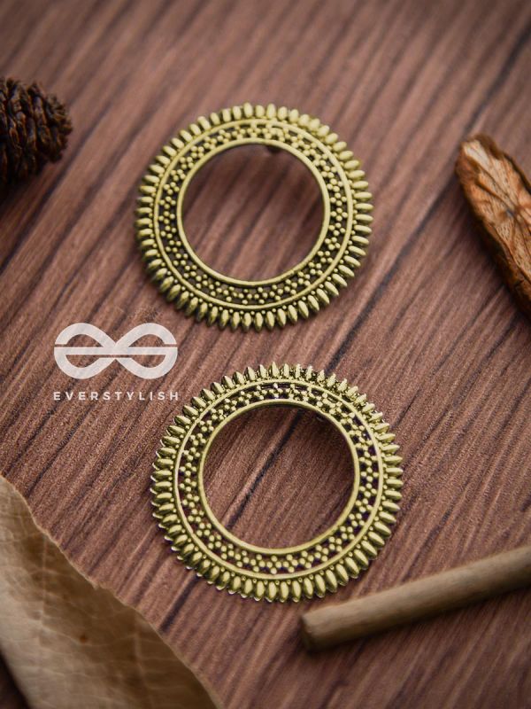 The Little Bohemian Sun (Golden) - Oxidised Boho Earrings