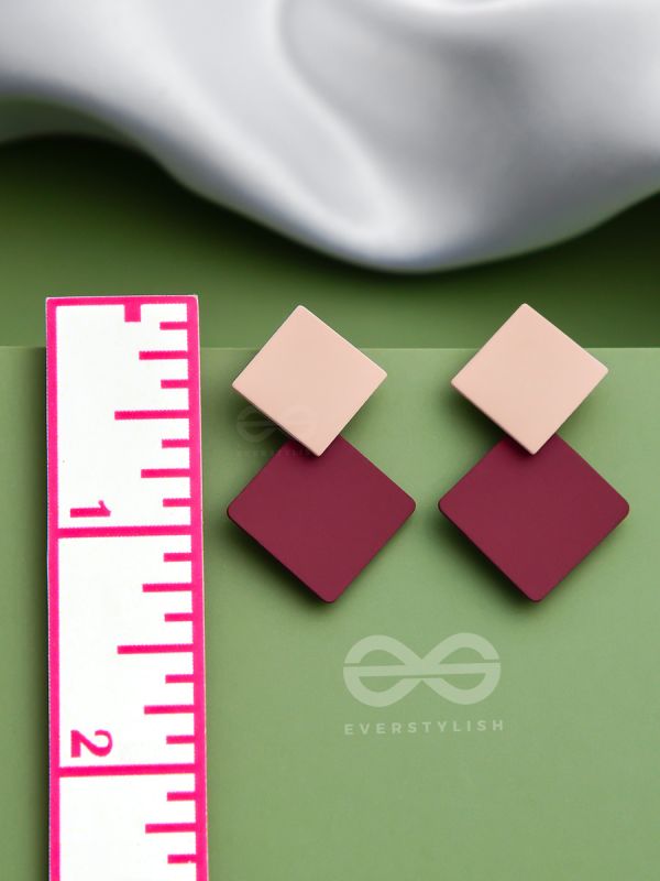 Colourblock Geometric Glam - Statement Dangler Earrings