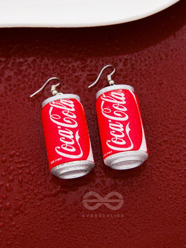 Cool as CocaCola - Statement Dangler Earrings