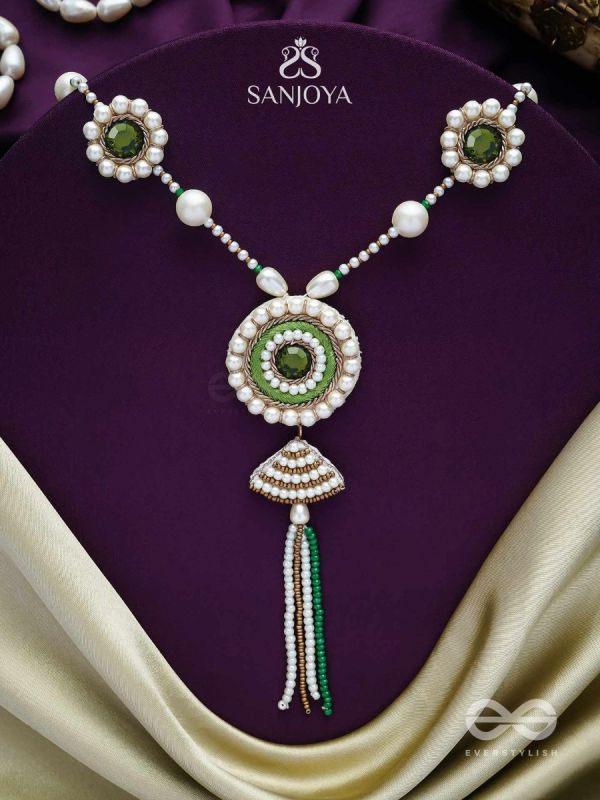 Salamkara- The Adorned- Stones, Pearls and Beads Embroidered Necklace
