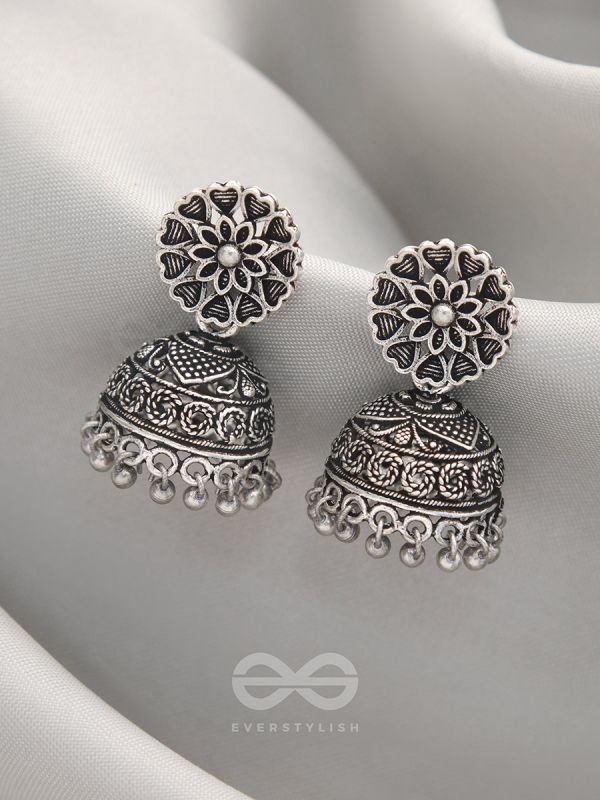 The Blooming Bud- Brass Jhumka Earrings