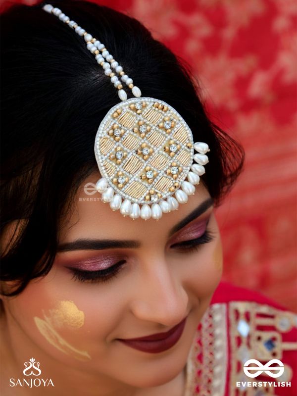 YASTIKA - BEAUTY IN PEARLS - STONE, BEADS AND PEARLS EMBROIDERED MAANGTIKA