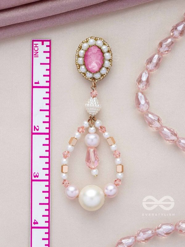 Drapsa- Drops of Rain- Pearls and Stones Embroidered Earrings