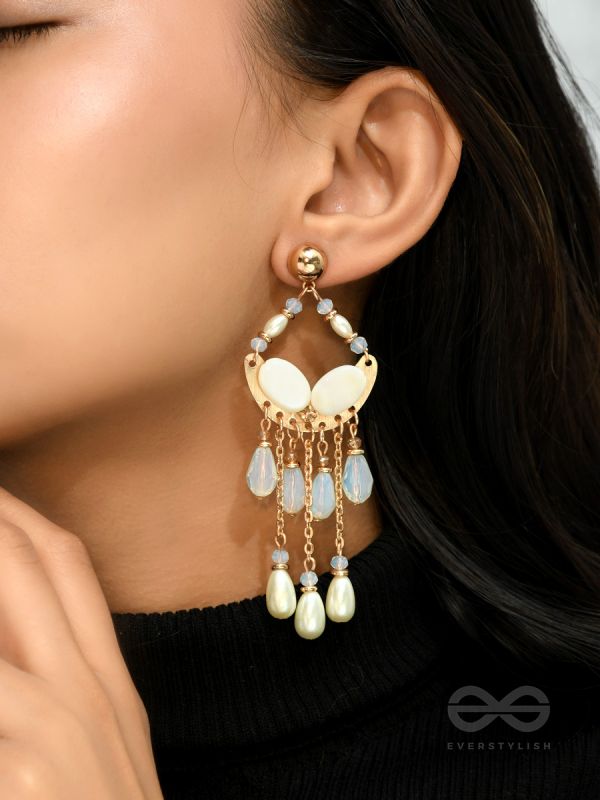 The Moon Crib- Golden Embellished Earrings