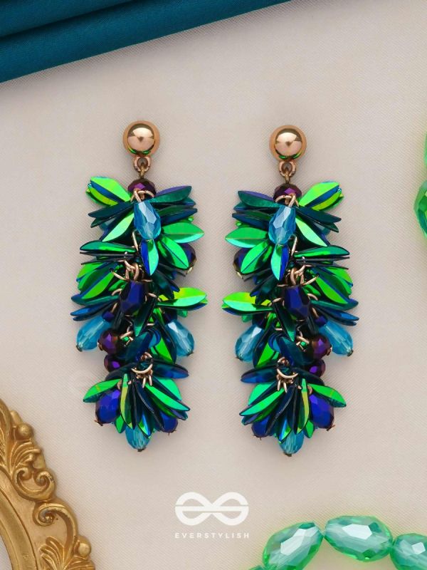 Priyala- The Dewy Bunch- Sequins & Glass Beads Embroidered Earrings