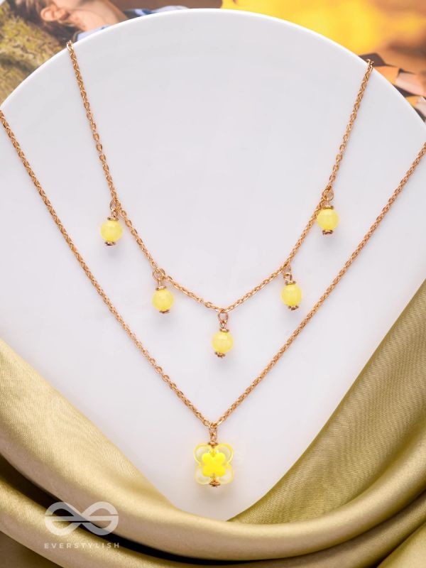 The Sunshine Sparkle- Golden Layered Necklace With Anti-Tarnish Coating 