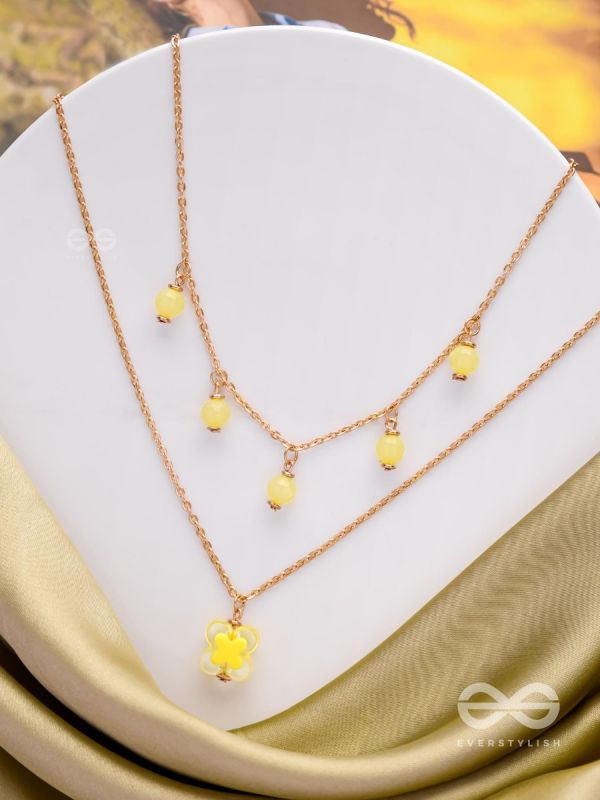 The Sunshine Sparkle- Golden Layered Necklace With Anti-Tarnish Coating 