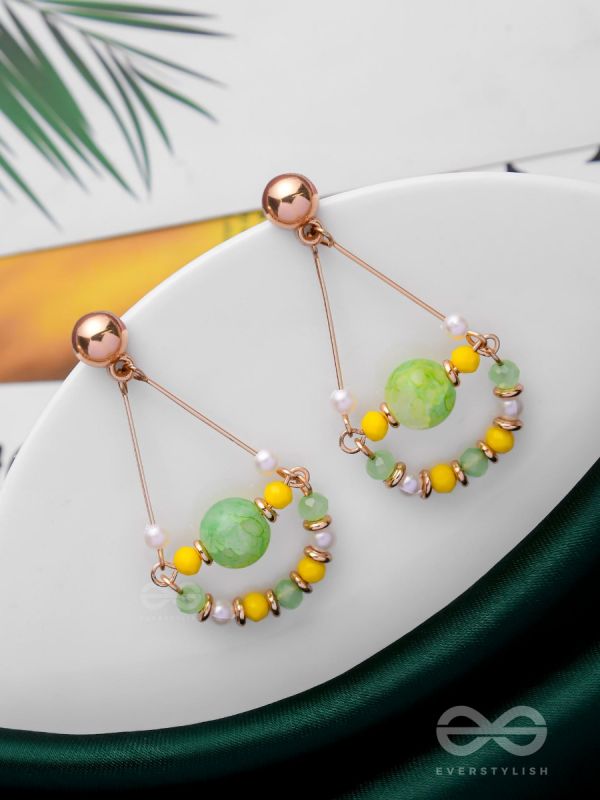 The Swingin' Swag- Golden Embellished Earrings