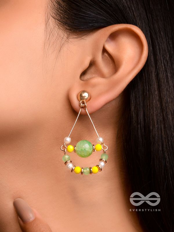 The Swingin' Swag- Golden Embellished Earrings