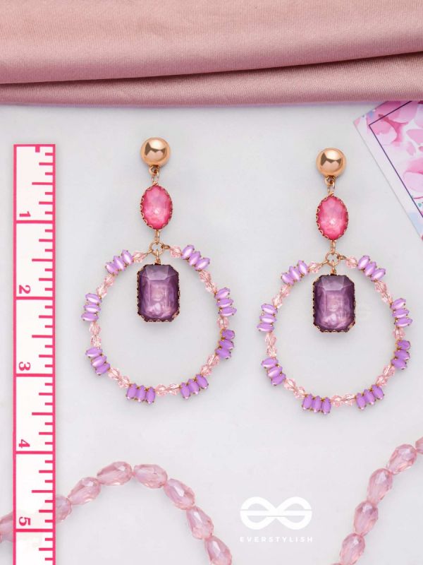 The Glittering Globe- Golden Embellished Earrings