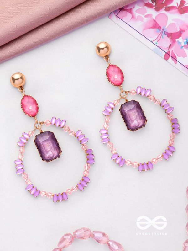 The Glittering Globe- Golden Embellished Earrings