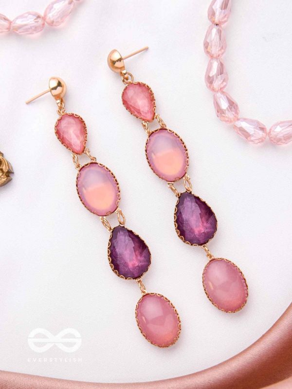 ROSE SOAKED RAIN - CLASSIC STATEMENT EARRINGS