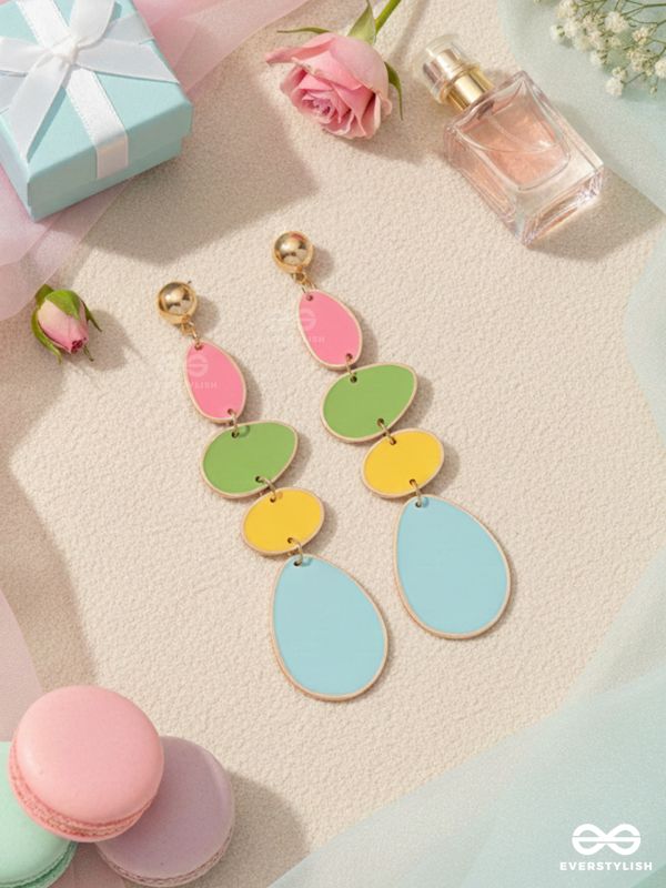 THE CANDY-COATED - CASUAL DROP EARRINGS (MULTICOLOR)