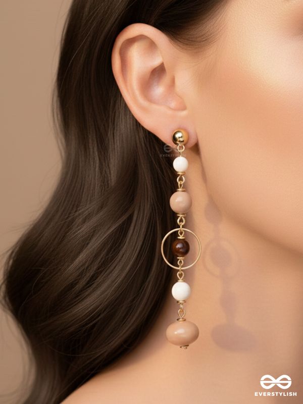THE HAZELNUT HUES - CASUAL DROP EARRINGS