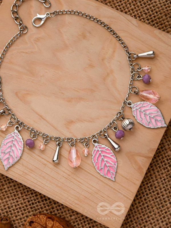 THE WHISPERING LEAVES - PURPLE & SILVER BRACELET