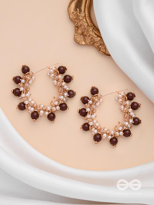 THE COCO PEARLS - BEADED STATEMENT HOOPS