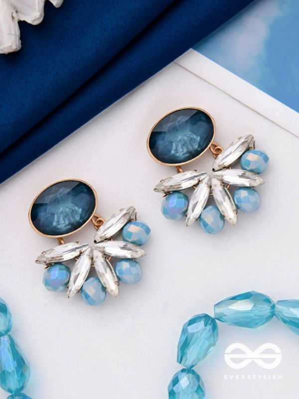 THE STARDUST SYMPHONY - CLASSIC AND ELEGANT DROP EARRINGS (BLUE)