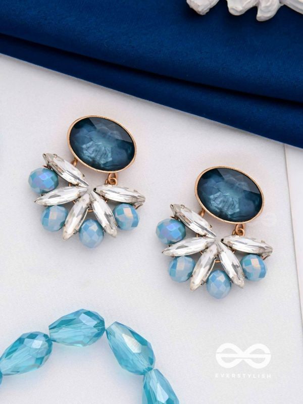 THE STARDUST SYMPHONY - CLASSIC AND ELEGANT DROP EARRINGS (BLUE)