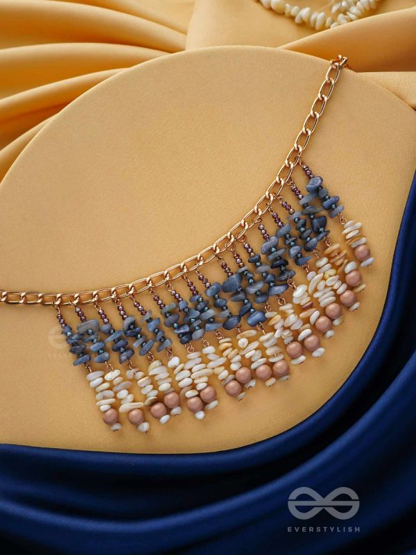Pyaana - Dive Into Delights - Golden Embellished Statement Neckpiece With Anti-Tarnish Coating 