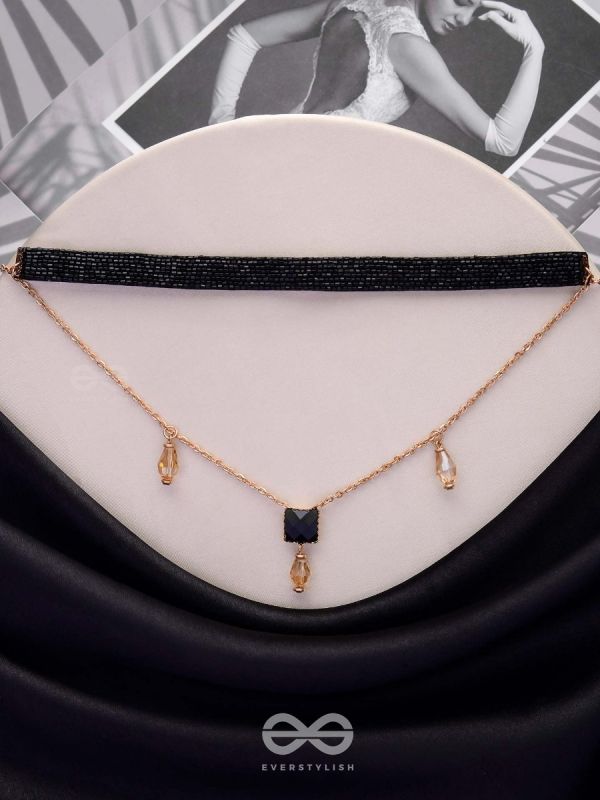 Magic In Darkness - Statement Choker Neckpiece With Anti-Tarnish Coating 