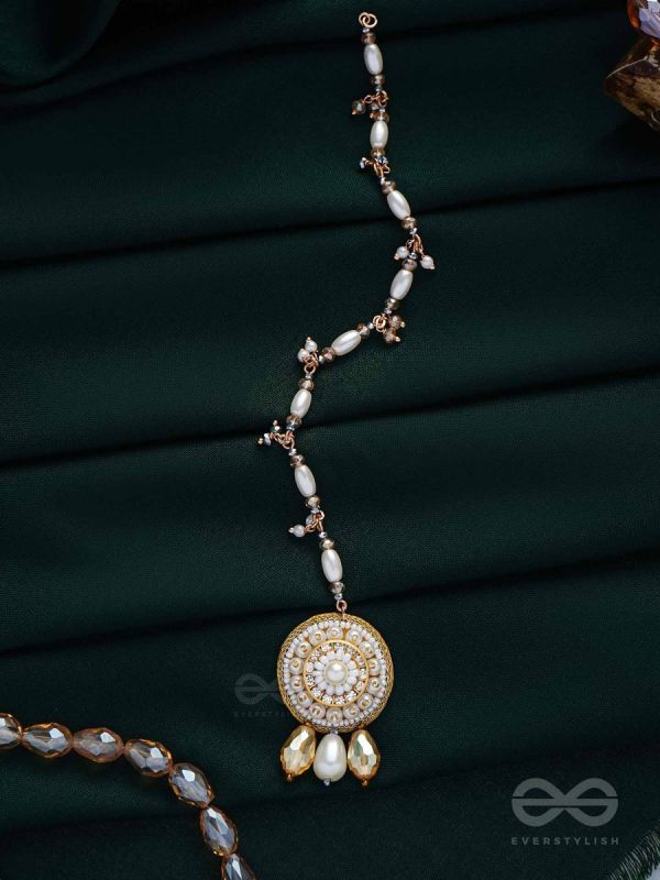 AATIPIYA - A SUNNY PARADISE - PEARLS AND GLASS BEADS EMBROIDERED MAANGTIKA