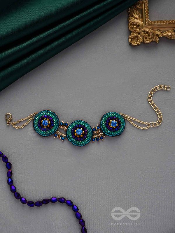 SUBRAJA - BRILLIANTLY RADIANT - BEADS, STONE AND CUTDANA EMBROIDERED BRACELET