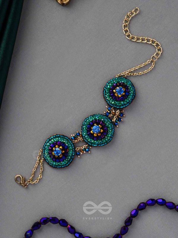 SUBRAJA - BRILLIANTLY RADIANT - BEADS, STONE AND CUTDANA EMBROIDERED BRACELET