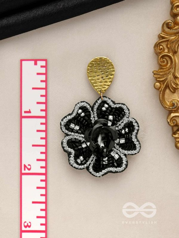 AABHAT - IN FULL BLOOM - SEQUINS AND BEADS EMBROIDERED EARRINGS