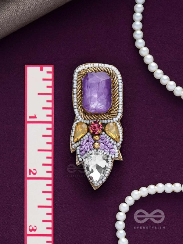 VIYATI - THE DEVIANT UNIQUENESS - STONES AND BEADS EMBROIDERED EARRINGS