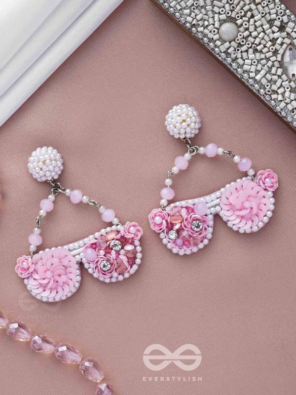Upanetram - The Beautiful Spectacles - Sequins, Pearls And Beads Hand Embroidered Earrings