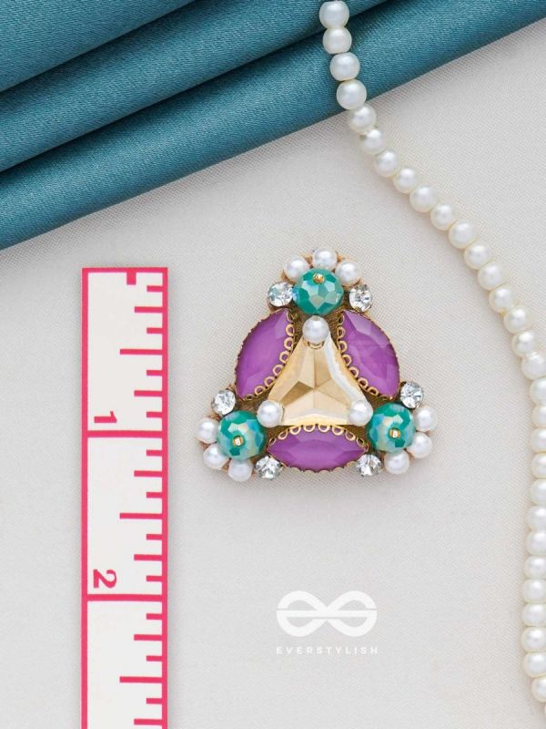 SUTRAALI- THE BEADS 'N BLING - STONES AND PEARLS EMBROIDERED EARRINGS