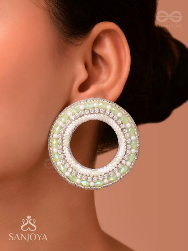 Shuddhaami - The Pure Desire - Beads And Cutdana Hand Embroidered Earrings