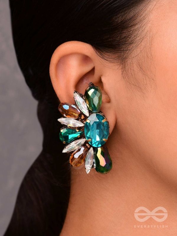 Manivarga - The gem collection - Stone embroidered earrings 