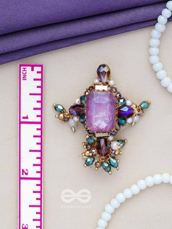 SHILEYA - THE CRYSTAL HARMONY - STONE AND BEADS EMBROIDERED EARRINGS