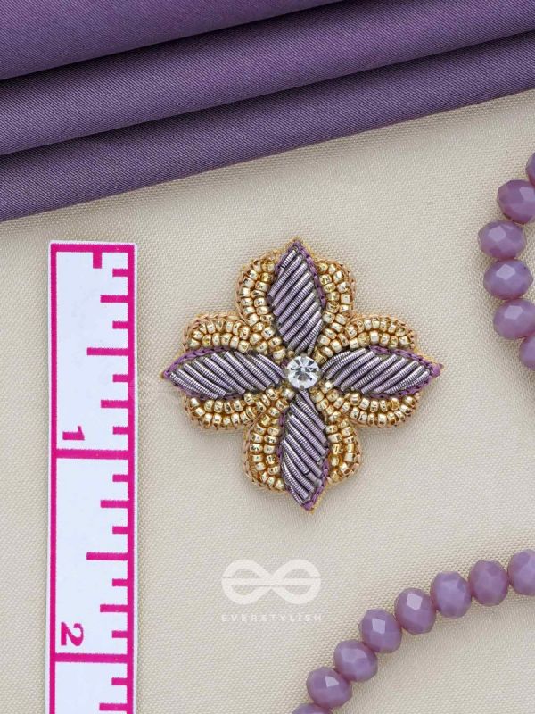 ABJINI - THE MAGICAL BLOOM - DABKA, STONE AND BEADS EMBROIDERED EARRINGS