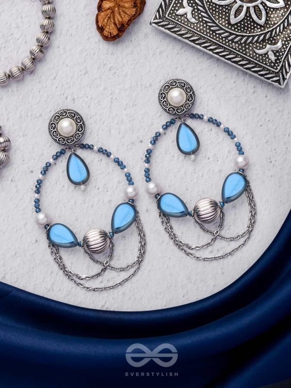 Ocean's Dreamland - Oxidised Beaded Earrings