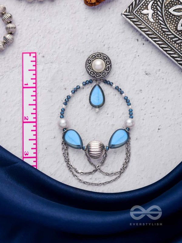 Ocean's Dreamland - Oxidised Beaded Earrings