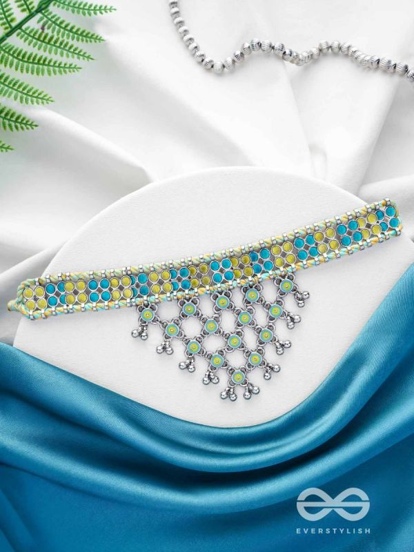 The Celestial Breeze - Statement Oxidised Neckpiece