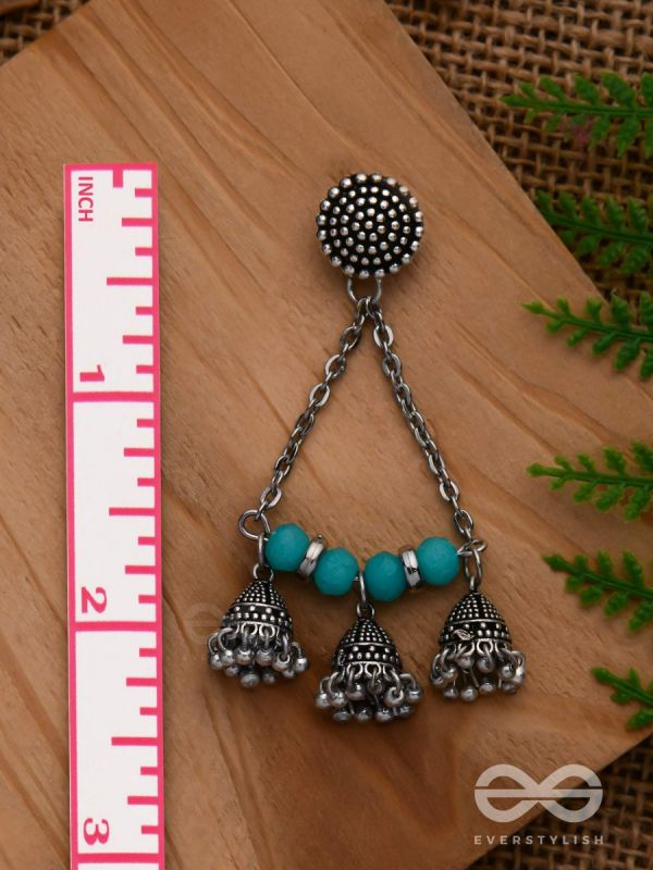 The Sky Marvels - Oxidised And Beaded Earrings