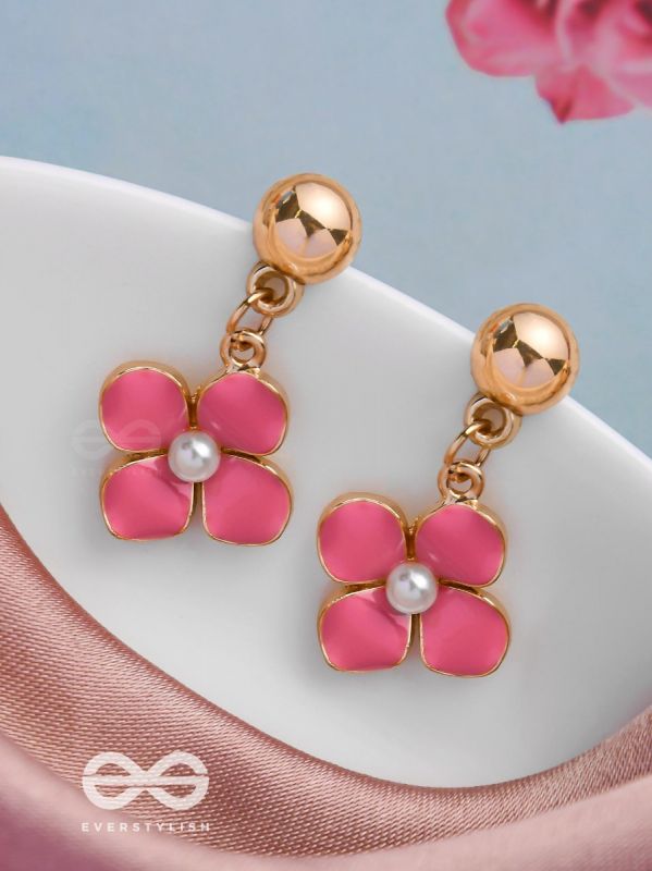 BLOOMLET DELIGHTS - GOLDEN EMBELLISHED EARRINGS