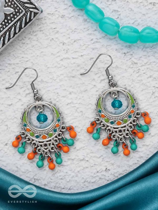 Tropical Tease - Enamelled Oxidised Earrings