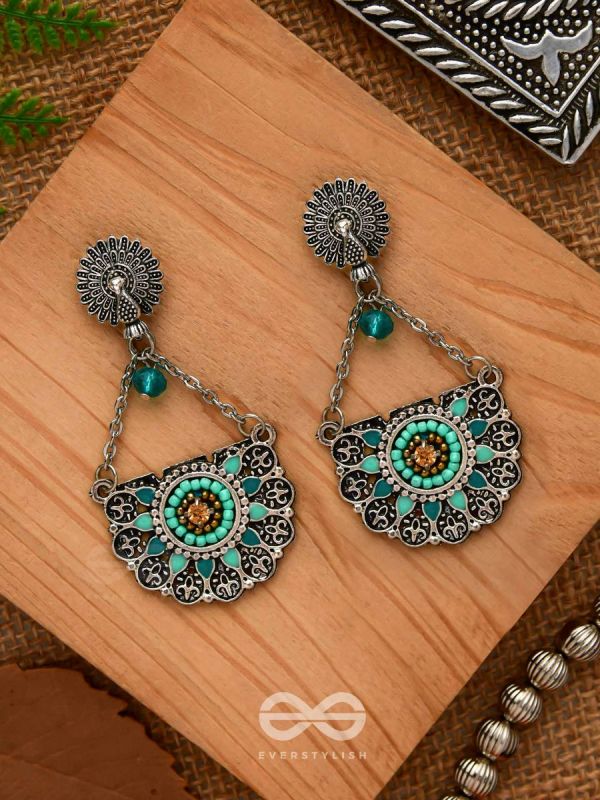 Enchanted Mandalas - Oxidised Beaded Earrings