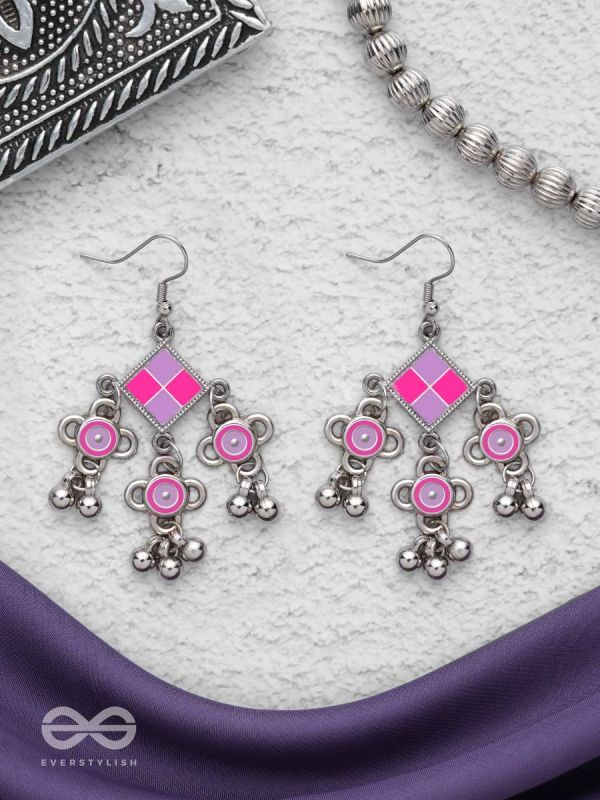 Dreamy Gala - Enamelled Oxidised Earrings