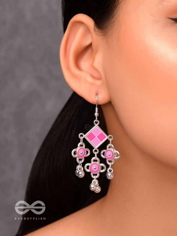 Dreamy Gala - Enamelled Oxidised Earrings