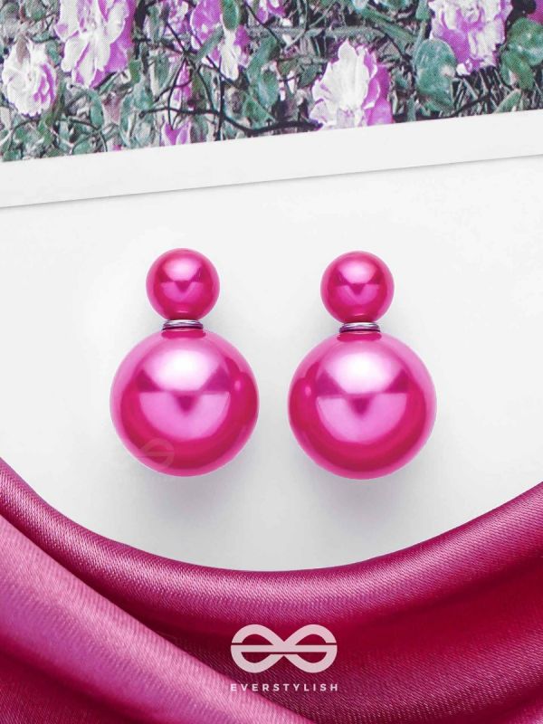 GIGGLES & GLITTERS - PINK PEARLS STUD EARRINGS